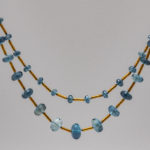 Dew Drops of Aqua: Aquamarine and 18K gold necklace