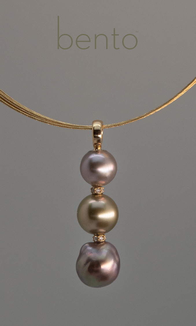 The Bento Three Pearl Pendant