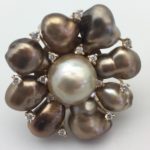 Perles Fleurs | Tahitian Pearl and Diamond Brooch